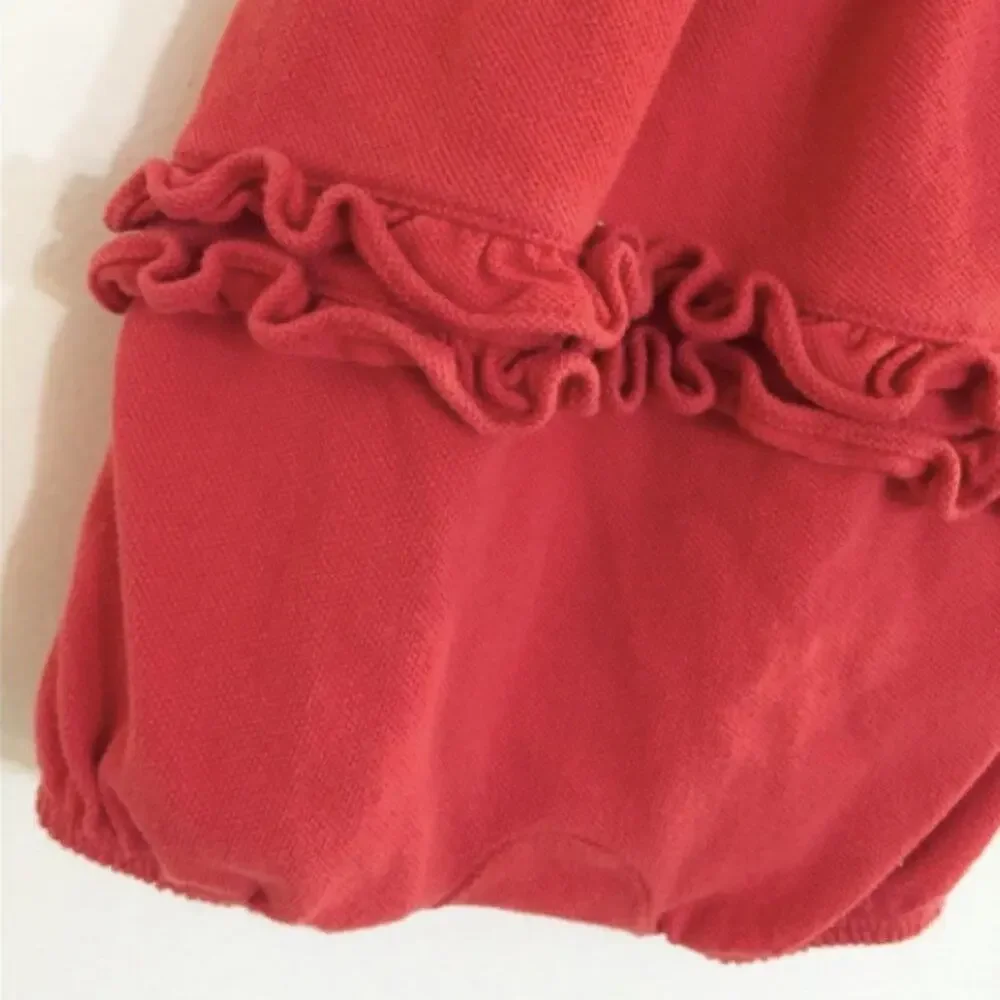 Ralph Lauren Red Ruffle Bubble Romper 3 Months